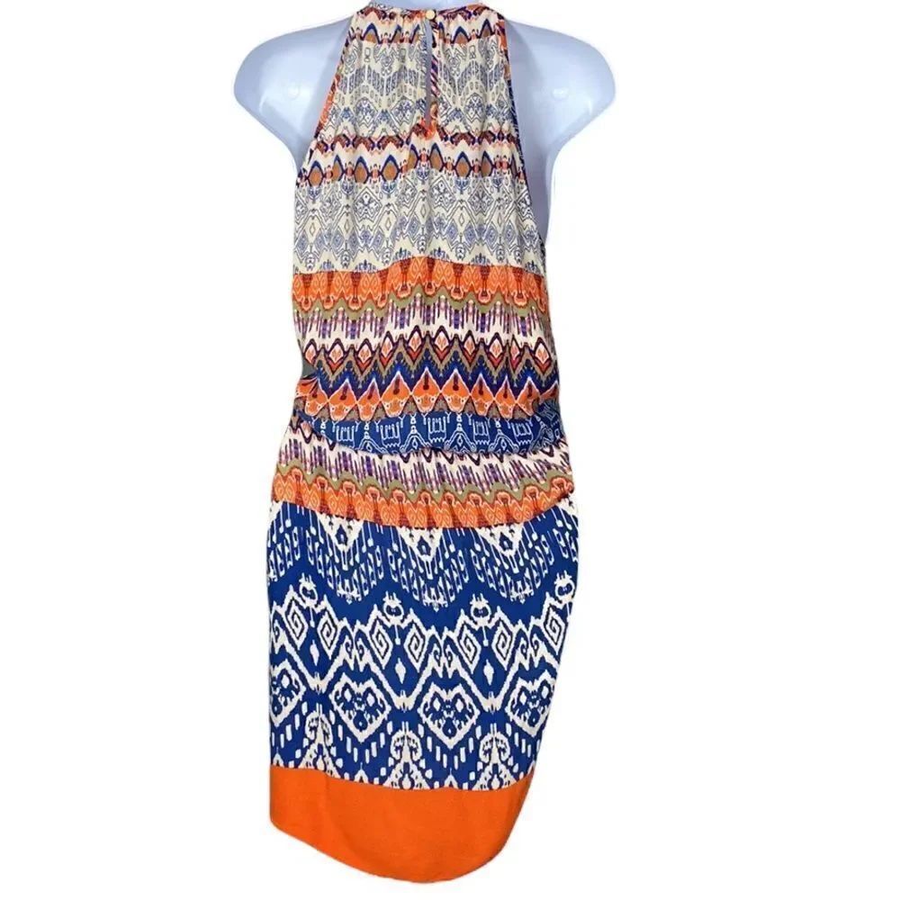 Braeve Halter Keyhole Patterned Dress Size L - Picture 3 of 7